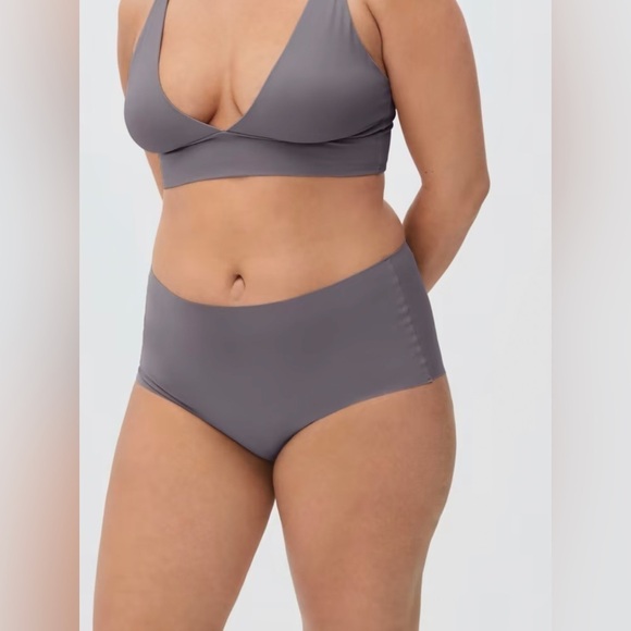 Everlane The Invisible High-Rise Hipster NWT in Plum Grey Size XS - Picture 1 of 8